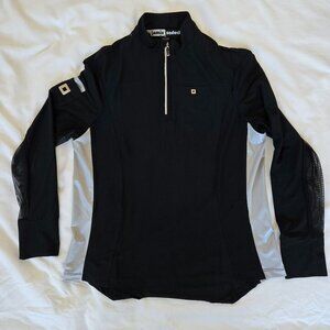 Jamie Sadock Long Sleeve 1/4 Zip Golf Top with Mesh Sleeve Inserts Size M